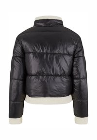 Urban Classics SHINY PUFFER - Veste d'hiver - black whitesand