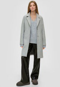 QS MIT V-AUSSCHNITT - Strickpullover - grau meliert