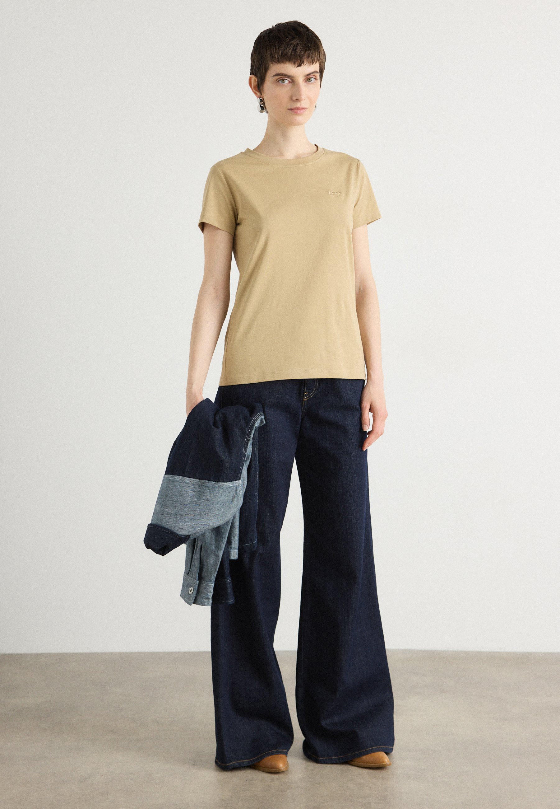 売れ筋商品|||ボス Tシャツ レディース トップス ESOGO - Basic T-shirt - rust/copper BOSS ESOGO - Basic T-shirt - rust/copper/copper - Zalando