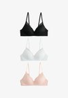 PACK PF 3 - Merevítős melltartó - black pink white