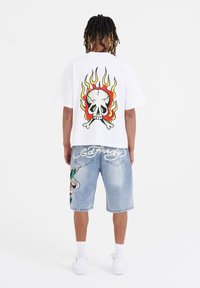 Ed Hardy TRUE TILL DEATH - Farkkushortsit - bleach