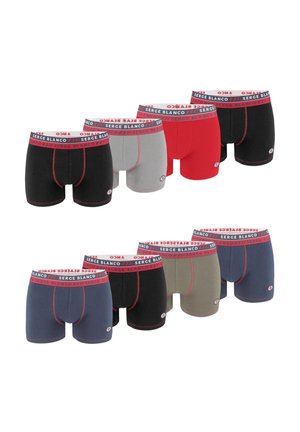 8 PACK PLAIN - Boxers - noir/rouge/bleu/gris/kaki