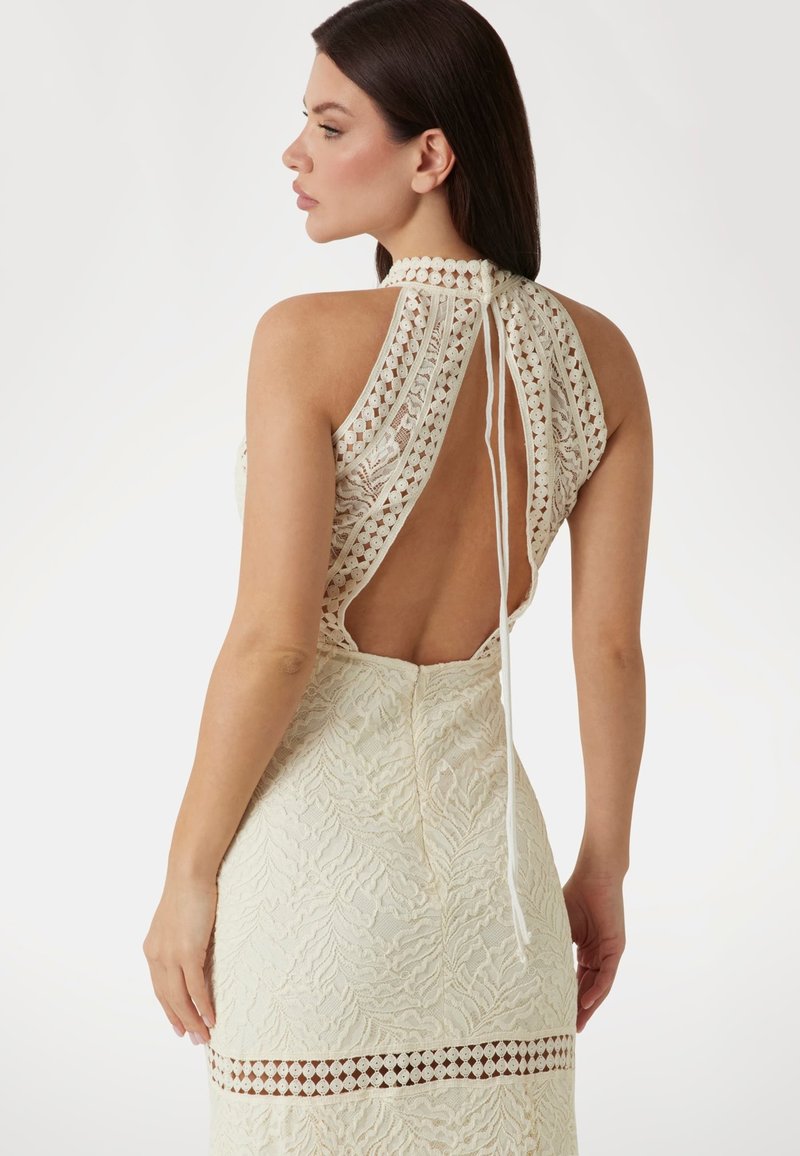 white christmas dresses Retrofête Women's Avril Crochet Dress - Ivory Gold