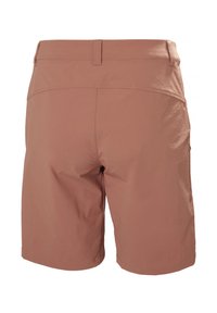 Różowe szorty wykonane z lekkiego materiału, z dyskretnym zapięciem w talii i tylną kieszenią do przechowywania.