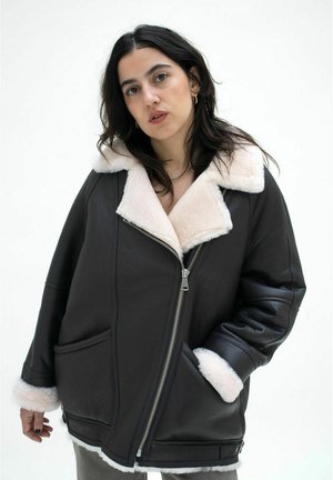 CHIYO SHEARLING  - Læderjakker - black