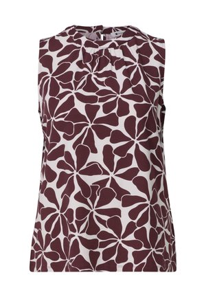 Street One, TOP MIT RUNDHALS UND ZEBRA-PRINT - Top - rustic rouge