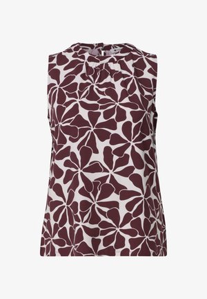 Street One, TOP MIT RUNDHALS UND ZEBRA-PRINT - Top - rustic rouge