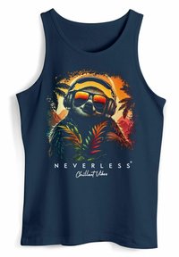 Neverless T-shirt pour homme avec imprimé « Musik DJ Chill Faultier