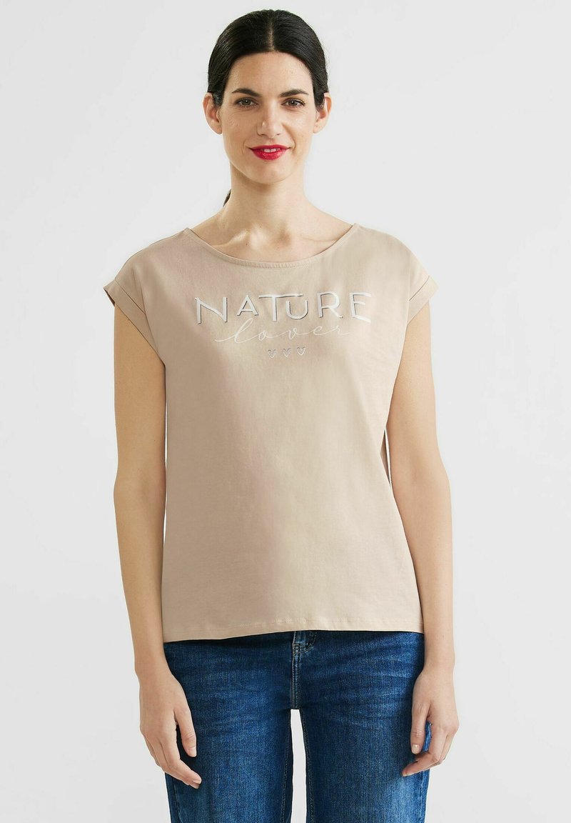 Street One Beige Cotton T-Shirt