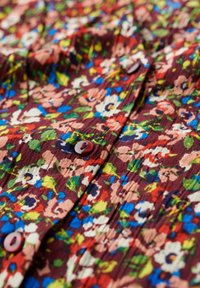 Superdry & Co PRINTED BUTTON-UP SHORT SLEEVE MIDI TEA - Abito a camicia - ditsy brown