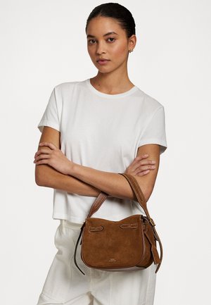 Polo Ralph Lauren POLO ID SUEDE MINI SATCHEL - Kabelka - cinnamon