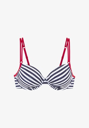 s.Oliver, S.OLIVER BÜGEL-BIKINI-TOP - Bikini top - marine-weiß