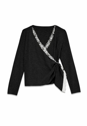 Vero Moda, KNITTED TOP AWMYNTHE KNIT TOP - Gilet - black