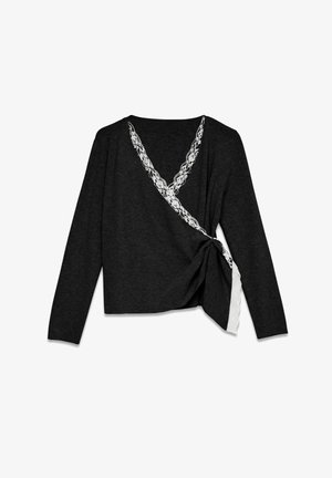 Vero Moda, KNITTED TOP AWMYNTHE KNIT TOP - Cardigan - black