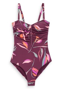 Next TUMMY CONTROL RUCHED BANDEAU - Badedragt - purple leaf