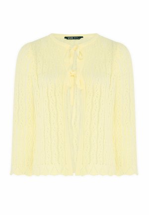 Yours Clothing, PLUS SIZE CARDIGANS. - Vest - lemon