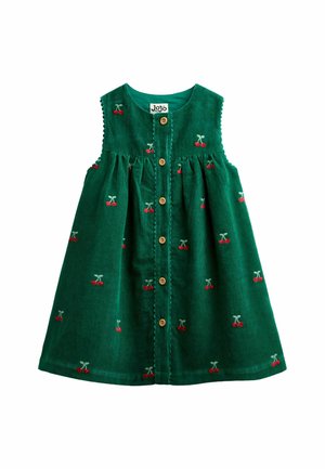 JoJo Maman Bébé, EMBROIDERED CORD DRESS - Hverdagskjole - green cherry