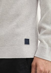 TOM TAILOR STRUKTURIERTER RUNDHALS - Trui - light stone grey melange
