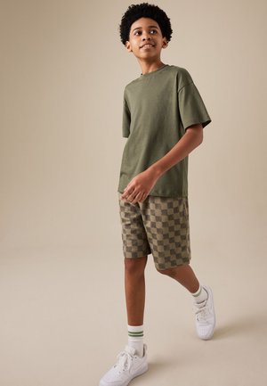 Next, 4 PACK STANDARD - Lihtne T-särk - black white grey khaki