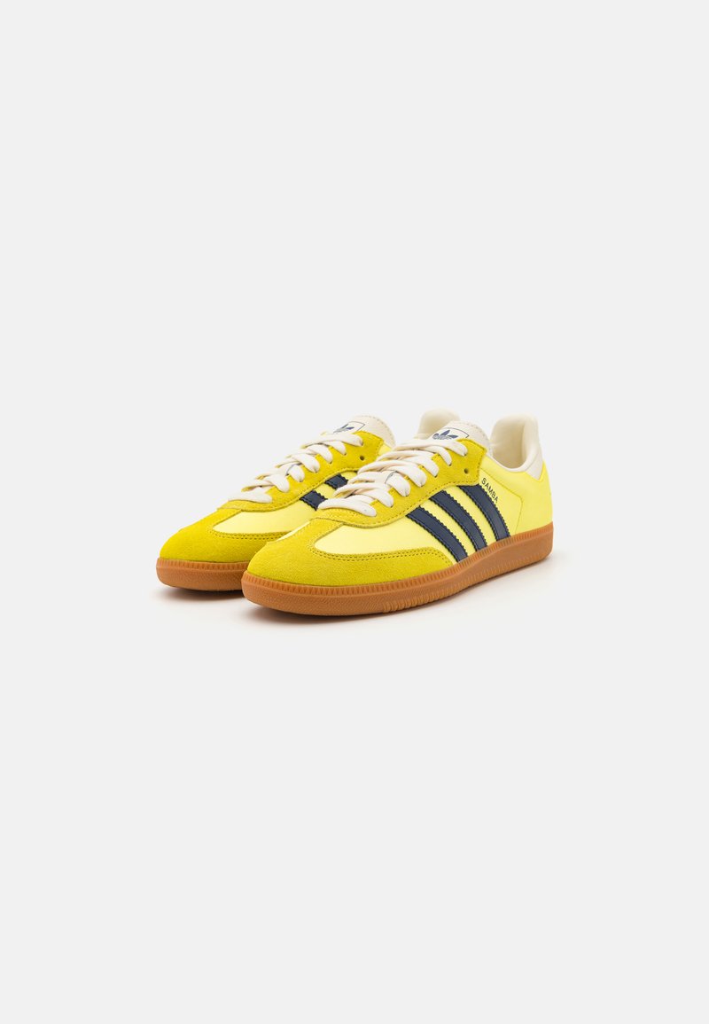 adidas Originals SAMBA OG - Trainers - shock yellow/night indigo/cream  white/yellow - Zalando.co.uk