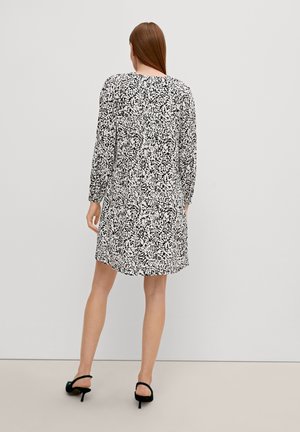 comma MUSTER - Freizeitkleid - schwarz