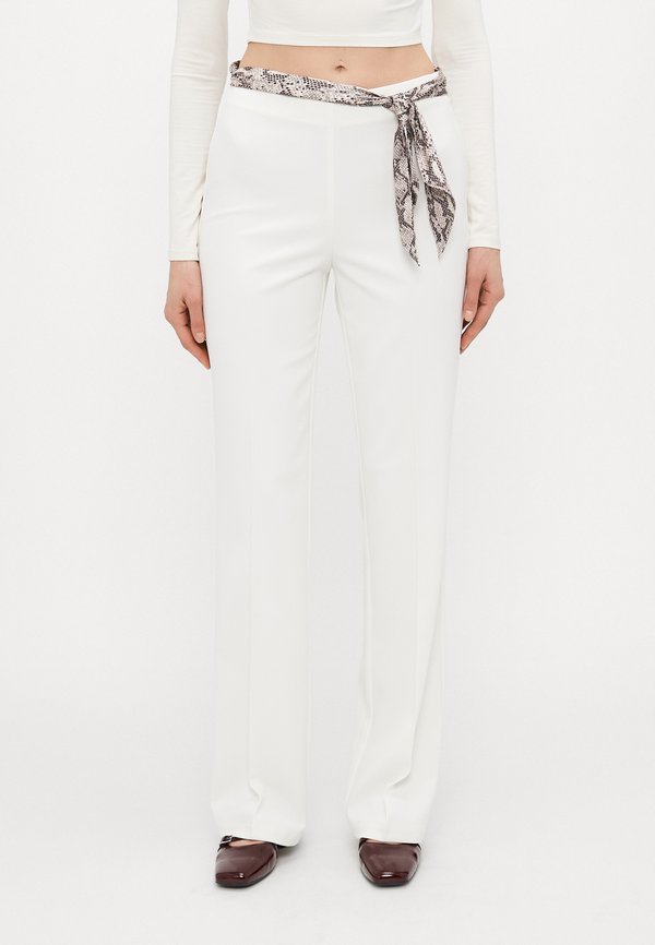 ONLADORA BELT FLARED - Trousers - cloud dancer