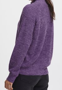 ICHI Stickad tröja - purple