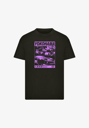 YOKOHAMA RACE - Majica kratkih rukava s printom - black