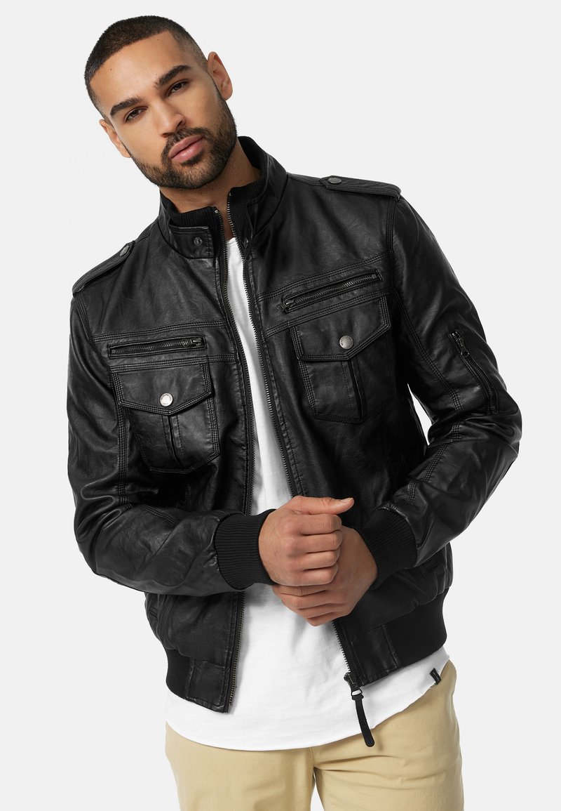 INDICODE JEANS INCO - Kunstlederjacke - schwarz - Zalando.ch