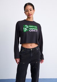 Obey Clothing - I LEARNED FROM GROWING - Long sleeved top - digital black Thumbnail Image 1