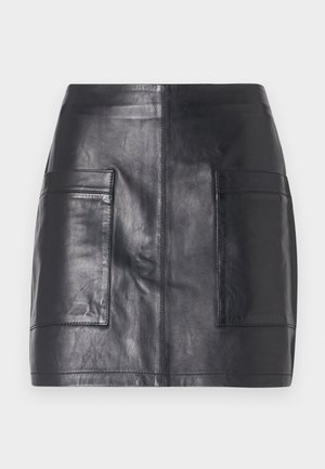 Zadig & Voltaire JAIME CUIR LISSE - Lædernederdele - black