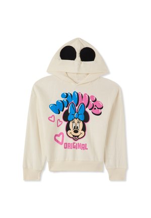 MINNIE CON E DETTAGLIO ORECCHIE - Felpa con cappuccio - bianco lana