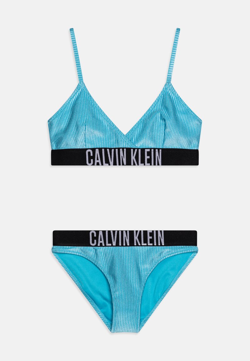 Calvin Klein Swimwear CROSSOVER TRIANGLE - Bikini - blue tide/light ...