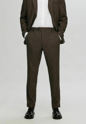 Selected Homme KARIERTE - Chinos - brownie