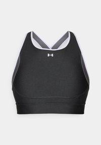 Under Armour CROSSBACK MID OPEN BACK - Sports-BH-er med medium støtte - black/castlerock/white