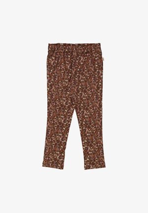 Trousers - maroon flowers