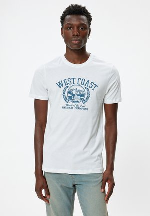Koton SLIM FIT - T-shirts print - white