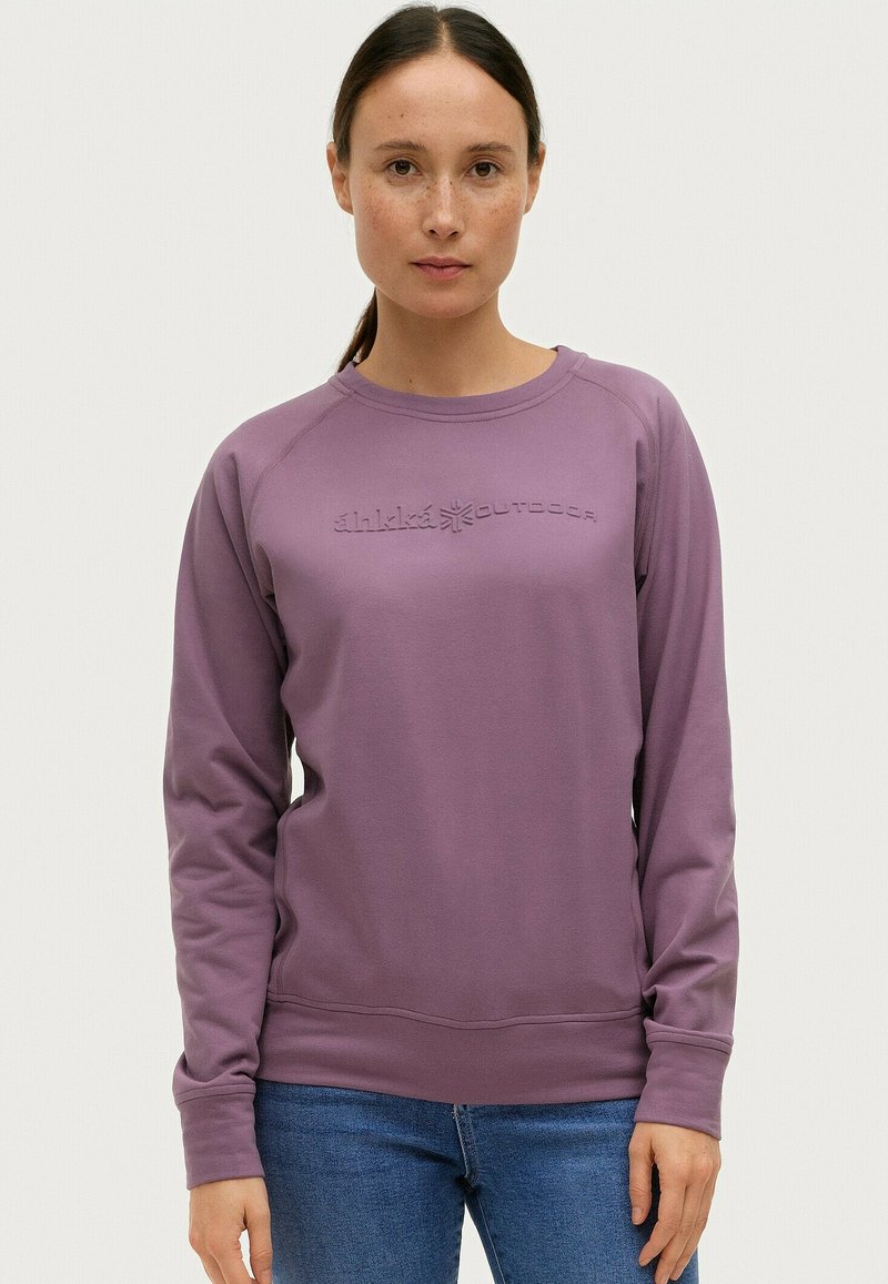 Áhkká FUNKTION LOGO CREWNECK TECH - Sweatshirt - violett