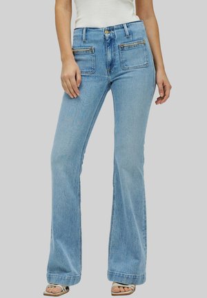 DESTINY PUSH UP FLARE - Jean bootcut - blau