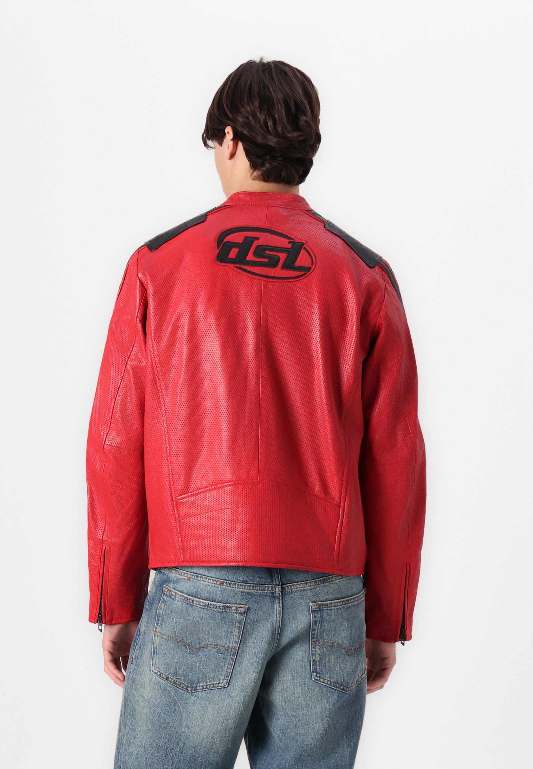 Diesel POP Giacca di pelle red/rosso
