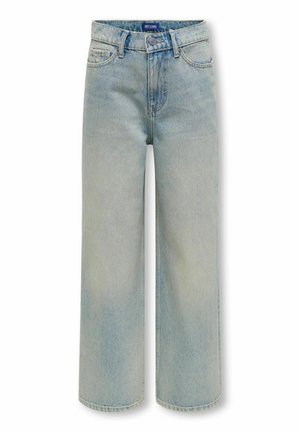 MIT WEITEM BEIN OSJREMI MID RISE LOCKER GESCHNITTEN  - Traperice ravnih nogavica - light blue denim