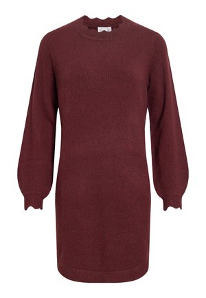 VILA, VINIKOLINA O NECK DRESS - Abito in maglia - port royale melange
