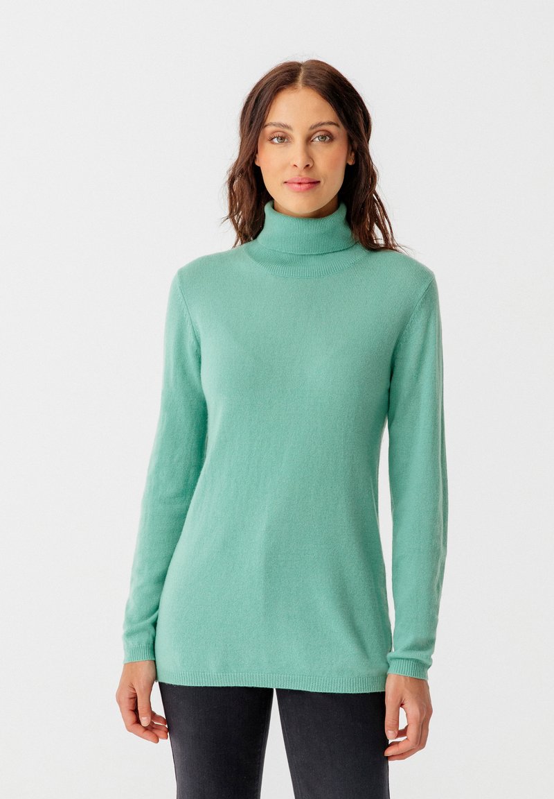 Damart COL ROULÉ  - Maglione - vert grisé