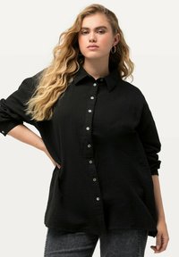Ulla Popken COLLARED MUSLIN  - Overhemdblouse - black