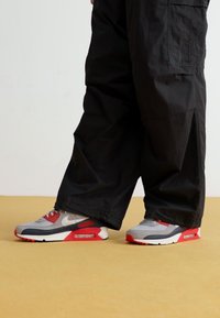 Nike Sportswear AIR MAX 90 - Trainers - light smoke grey/phantom/armory navy/fire red/flat pewter/black
