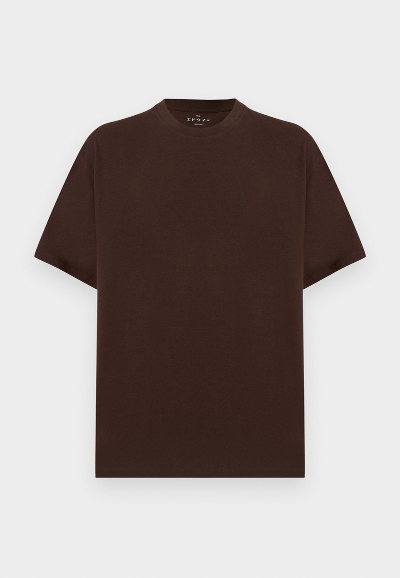 Edwin T-shirt basic donkerbruin