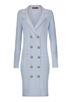 LONG WITH BUTTON CLOSURE - Strickkleid - light blue