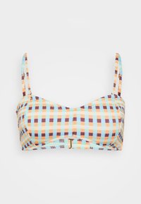 LOTTIE CHECK BANDEAU - Bikini top - blue/tangerine