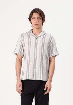 TOM TAILOR DENIM RELAXED STRIPED SHIRT - Chemise - chalk grey