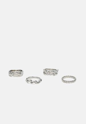 PCRABINE RINGS 4 PACK - Ringar - silver-coloured